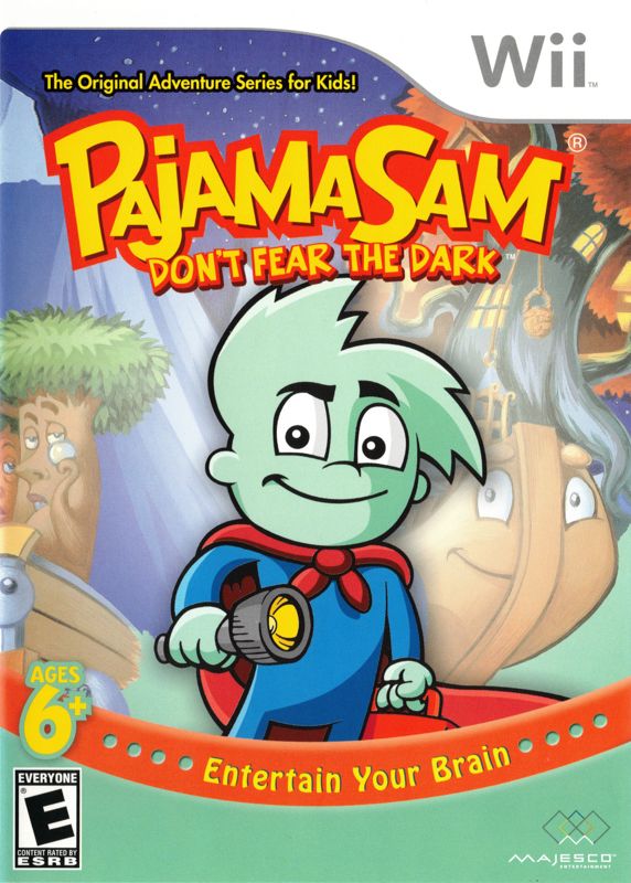 Pajama Sam: No Need To Hide When It's Dark Outside box art for Wii